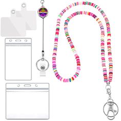 PRICES MAY VARY. Packing List: 1 x Boho Teacher Beaded Lanyard, 1 x Metal retractable badge reels, 1 x Stainless Steel Ring Buckle, 2 x Id Badge Holder(1 Horizontal Style and 1 Vertical Style), 2 x Plastic Phone Patch.Lobster clasp keychain are easy to use and hang, very strong and durable for long term use, hold your daily ID cards, badges and keys well with our necklace lanyard holder. Wide Application: Suitable for various people, such as office workers, students, nurses, teachers and other g Boho Color Scheme, Lanyard Holder, Boho Teacher, Cute Lanyard, Bead Accessories, Lanyard Teacher, Cute Lanyards, Everyday Carry Edc, Boho Style Necklaces