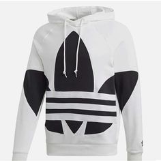 New Adidas Men Hoodie Size Xs Luxury Men's Adidas Tops With Three Stripes, Adidas Hoodie With Logo For Streetwear, White Urban Sweatshirt With Ribbed Cuffs, Urban White Sweatshirt With Ribbed Cuffs, White Sportswear Hoodie, White Urban Sweatshirt With Drawstring Hood, White Fleece Sweatshirt For Streetwear, White Winter Sweatshirt With Three Stripes Branding, Winter White Sweatshirt With Three Stripes Branding