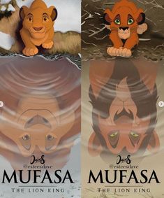 the lion king and mufasa movie posters