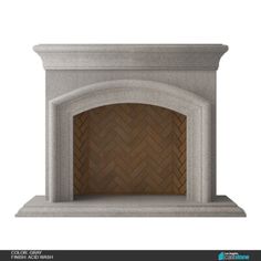 an image of a stone fireplace with bricks on the top and bottom part in white background