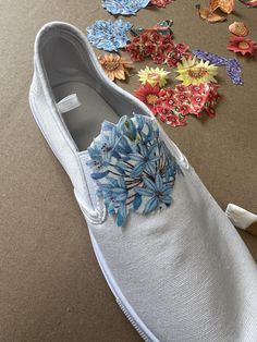 Canvas Sneaker Makeover - The Shabby Tree Sneaker Diy, Custom Sneakers Diy, Diy Denim