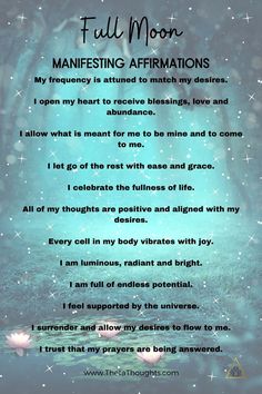 Words To Use When Manifesting, Spiritual Alignment Affirmations, Witchy Affirmations, Witch Affirmations, Full Moon Affirmations, Crystal Affirmations, Moon Affirmations, Spiritual Affirmations, Positive Statements