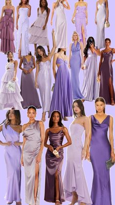 many different types of women in dresses