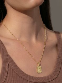 Show off your initial - or your loved one’s - for a personalized statement. Our Sur Necklace is the iconic Uncommon James initial necklace that everyone should have in their jewelry collection. Choose from silver or gold, find your letter, and then make this pendant necklace yours! Letters Available: Gold: A, D, E, H, I, J, K, L, M, N, O, R, S, T Silver: A, D, E, J, K, L, M, R, S, T For a fully personalized look, shop our Initial Jewelry. Sterling Silver Initial Pendant Clavicle Chain Necklace, Minimalist Tarnish Resistant Initial Pendant Necklace, Initial Pendant Chain Necklace As Gift, Tarnish Resistant Necklace With Rectangular Pendant, Initial Pendant Necklaces, Personalized Initial Necklace With Rectangular Pendant, Minimalist Initials Square Pendant Necklace, Initials Rectangular Pendant Jewelry, Initials Engraved Rectangular Pendant Jewelry