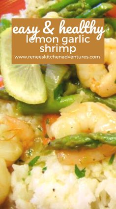 shrimp and asparagus stir - fry with lemon garlic sauce