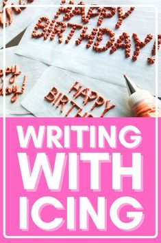 writing with icing is an easy and fun way to teach kids how to write