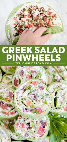 this greek salad pinwheels recipe is so good and easy to make