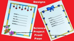 science project front page design drawing(2 best design) | science drawing academy Name Page Design, Page Design For Project File, Name Page Design For Project