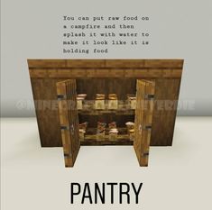 a poster with the words pantry on it