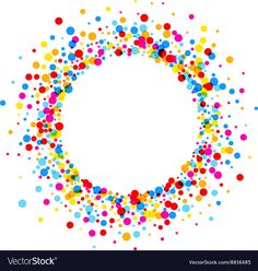 multicolored circles on white background with space for your text or image in the center