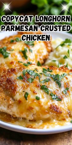 Copycat Longhorn Parmesan Chicken, Copycat Longhorn, Longhorn Parmesan Crusted Chicken, Recipes Copycat, 2023 Recipes, Cube Steak Recipes, Hot Cheese