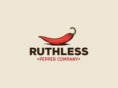 a red pepper with the word ruthlesss on it's side and an image of