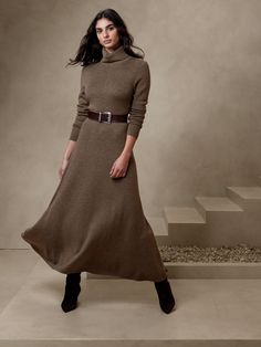 Bea Merino Sweater Dress | Banana Republic Longsleeve Winter Dresses, Elegant Luxury Knit Sweater, Long Fall Dress With Coat, Luxury Office Dresses For Winter, Luxury Lined Dresses For Fall, Luxury Knit Dresses For Women, Luxury Formal Sweater Dress For Spring, Classy Holiday Work Dress, Luxury Classic Winter Midi Dress