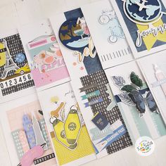 several different types of greeting cards on a table