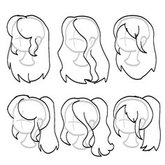 how to draw ponytails for girls step by step