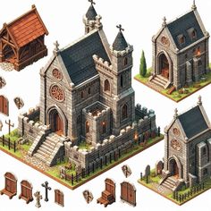 an image of a set of medieval buildings