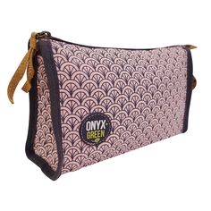 Amazon.com : Onyx and Green NEW Classic Patterned Pencil Pouch with Gusset, made from Ramie Leaf/Cotton Blend, Black (7212) : Office Products Satchel