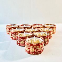 10 /mehndi Candles Mega Tea Light With Eight Hour Burn Time/mehndi Favors/ Wedding Favors/pooja/stocking Stuffers, Diwali Candles - Etsy Mehndi Thaal, Indian Wedding Mehndi, Wedding Trays, Indian Wedding Favors, Afghan Wedding, Giveaway Gifts