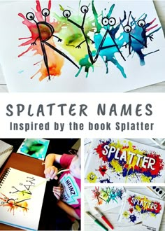 splatter names inspired by the book splatter is an easy and fun activity for kids