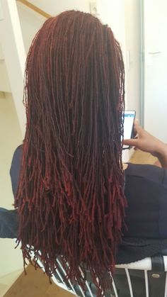 Dyed Sisterlocks, Locs Long, Long Dreadlocks, Loc Inspiration, Curly Braids