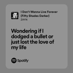 #IDon'tWannaLiveForever #ZaynMalik #TaylorSwift #taylor #zayn #lyrics #(FiftyShadesDarker) #Spotify #RelatableLyrics Zayn Lyrics Spotify, Songs Captions, Zayn Malik Lyrics, Zayn Taylor, Zayn Lyrics, Song Captions, Reputation Era