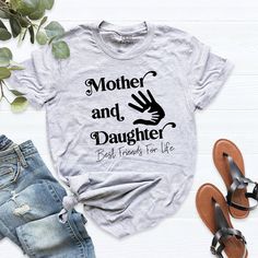 Mother Daughter Shirt, Mother and Daughter Best Friends For Life Shirt, Mommy and Me shirt, Mothers Day Shirt, Mom Shirt, Mom's Girl Shirt. HI! Welcome to my store, I'm delighted to see you here. My store's main goal is to provide you with premium everyday apparel with the best graphic t-shirts. I see you as a friend, not just a customer. I'm sure you'll love my designs. You can order the same design 4XL and 5XL large sizes from the link, please specify the details in the order note.   https://e Mother Daughter Shirts, Youth Photos, Daughter Shirt, Friends For Life, Strong Mom, Mommy And Me Shirt, Daughters Shirt, Best Friends For Life, Girl Shirt