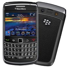 the blackberry phone is black in color