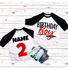 "Birthday Boy Shirt | Boy's Birthday Shirt | ANY AGE Birthday Shirt | 2nd Birthday Shirt | Cool Birthday Shirt | Birthday Boy Shirt. HOW TO ORDER: *    Select size & sleeve length  *    For personalized designs - enter your customization in the \"Add your personalization\" box.  *    ADD TO CART and proceed to checkout *    Type additional order information in the \"Note to seller\" Box. CARE  *    Wash inside out w/cold water  *    Low heat tumble dry. PRODUCTION TIME: This item made to order and can take 1 to 2 business days before shipping. We do not carry pre-printed shirts. All shirts are printed to order, so we are unable to accept returns or exchanges. Make sure you check our size chart above in the picture carousel. Also, print colors may very slightly from the picture seen on your Birthday Boy Shirt, 2nd Birthday Shirt, Birthday Boy Shirts, Boy Shirt, Birthday Boy, Birthday Shirt, Boys Shirts, Kids Tops, Birthday Shirts