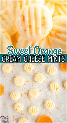 sweet orange cream cheese minis with text overlay