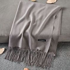 Find ideas๏ฟฝand inspiration for Soft Cashmere Scarves - Casual Solid Color Wraps Thin Long Scarfs With Tassel, Women's Accessories Cashmere Scarf Women, Beige Scarf, Yellow Scarf, Polyester Scarf, Purple Scarves, Scarf Casual, Tassel Scarf, Grey Scarf, Cashmere Shawl