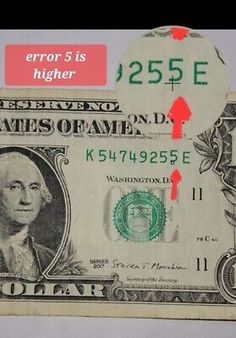 two twenty dollar bills with arrows pointing to each other and the words $ 5 is higher