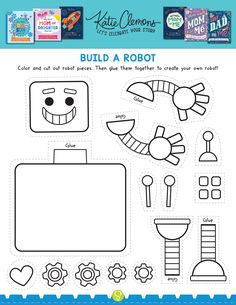 Yahoo! A free printable robot craft project with step-by-step art project instructions to bring your imaginative ideas about robots to life! This free printable robot craft is from My First Mom and Son Journal by Katie Clemons. Print, color & cut this paper robot craft for quality mom and me time. This art project for kids is easy for boys ages 5, 6, 7 & 8. This free STEM craft activity printable is perfect for elementary school STEM activities or mother son bonding. Click to download for free Elementary School Stem Activities, Robot Activities For Toddlers, Robot Coloring Pages Free Printable, Robot Project Ideas, Robot Activities Preschool, Paper Robot Craft, Technology Activities For Kids, Easy Stem Activities Elementary, Robot Worksheets