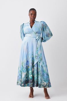 Bringing The Beauty Of Summer To The Forefront, Look To The By Lydia '23: Mediterranean Reverie Edit For Both Holiday Investments And Instant Formalwear Classics.Enhanced With Serene Blue Shades And A Picturesque, Meadow-Inspired Print, This Maxi Dress Makes An Idyllic Wedding Guest Outfit. Exaggerated Balloon Sleeves Add A Level Of Drama, While An Intricate Floral Print Provides An Elegant Finish. This Piece Is Crafted With A Luxurious Cotton-Silk Blend, Giving It A Soft Feel.Floral Printsash B Plus Size Mother Of The Bride Dresses, Wedding Guest Dress Plus Size, Australian Dresses, Plus Size Wedding Guest Dresses, Latest Maxi Dresses, Maxi Dress Collection, Mum Fashion, Mother Of The Bride Outfit, Floral Maxi