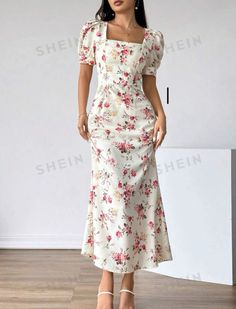 #sheinoutfits #dress #flowerdress Chinese Fancy Dress, Asian Style Dress, Dress Book, Frock For Women, Fancy Dresses Long, Shein Outfits, Stylish Dress Book, Classy Casual Outfits