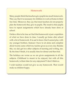 a page from the book homework