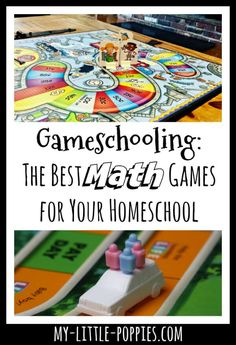 a board game with the words gameschooling on it and an image of a toy