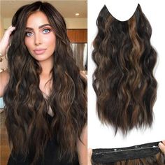 Compared With Traditional Hair Extensions, No Tape, Glue, Halo Hair Extensions Is Faster And Lighter, You Can Get Fuller, Longer Natural Wavy Hair In 2 Minutes! It Can Be Worn On Different Occasions, Such As Attending Weddings, Parties And Other Special Occasions, Or It Can Be Worn Daily To Do Different Hair Styles, Such As Braids Or Ponytails 1. Fix The Hair Extensions Halo On Your Head, Fix Them With 4 Bb Clips, And Hide The Wires With Your Own Hair To Make The Invisible Wire Hair Extensions L 24 Inch Hair Extensions, Mocha Color Hair, Wire Hair Extensions, Brown With Blonde, Bellami Hair Extensions, Mocha Hair, Long Blonde Wig, Luxy Hair Extensions, Luxy Hair