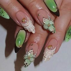 Super Cute And Stylish Ships In 5-10 Business Days Orchid Nails, 2023 Nails, 3d Flower Nails, Green Nail Designs, Nagel Tips, Really Cute Nails, Fall Nail Art, Womens Nails, Fire Nails