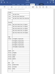 an image of a table with numbers and symbols on it in microsoft's office 365