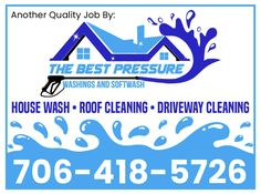 The BEST Pressure Washings and Softwash Yard Signs In Lagrange Pressure Washing House, Pressure Washer Tips, House Wash, Roof Cleaning, Cleaning Gutters, Home Exterior, Pressure Washer