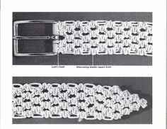 two pictures showing how to make a crochet belt with the instructions for making it