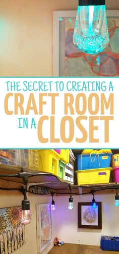 the secret to creating a craft room in a closet