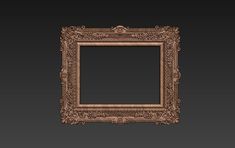 an old wooden frame on a black background