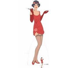 70 x 25 inches. Our cardboard cutout of Red Flapper. All cardboard cutouts come folded and have an easel attached to the back to be self-standing. Items are printed and produced to order. Printing and processing takes up to 5 business plus shipping time. Size: Life Size. Cardboard Cutouts, Cardboard Cutout, Crafting Paper, Life Size, Sewing Crafts, Arts And Crafts, Paper Crafts, Red