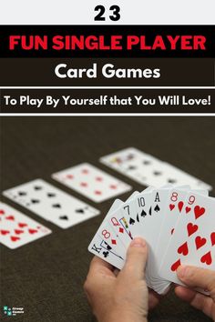 23 Fun Single Player Card Games to Play By Yourself that You Will Love! Games To Play By Yourself, Indoor Game Ideas, Family Indoor Games, 2 Player Card Games, Easy Card Games, Card Games For Two, Card Games To Play