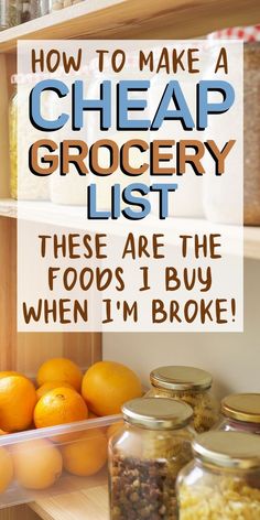 the grocery list is organized with oranges and other items to help you find what's in the pantry