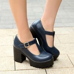 Punk Womens Block Heels Platform Pumps Mary Janes Buckle T-Bar Shoes Pumps U099 Heel : 9 cm US4.5=UK2.5=EUR35=22.5cm US5.5=UK3=EUR36=23cm US6=UK4=EUR37=23.5cm US7=UK5=EUR38=24cm US8=UK6=EUR39=24.5cm US9=UK7=EUR40=25cm US9.5=UK7.5=EUR41=25.5cm US10=UK8=EUR42=26cm US10.5=UK8.5=EUR43=26.5cm US11=UK9=EUR44=27cm payment 1. We accept PAYPAL only. 2. Payment must be made within 7 days of auction closing(Unpaid dispute will automatically open when item is not paid in 7 days). shipping  1. We Ship to Wor Brogues Womens, Strap High Heels, T Strap Shoes, T Bar Shoes, Heels Platform, Heels Fashion