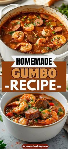 homemade gumbo recipe with shrimp and sausage