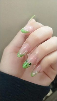 Uñas acrílicas de ranita, número 2 Frog Nails, Wow Nails, Baby Boomer, Chic Nails, Beauty Nails, Simple Nails, Cute Nails