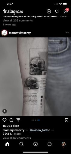 a person with a tattoo on their arm